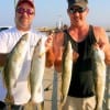 Night-anglers Dion Turner of Dayton and David Granich of Baytown took two limits of specks on beatle spin grubs.