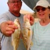 Joye and Roger Brown of Crosby, TX caught some nice golden croaker for their supper.