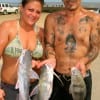 Ashley Bailey and Greg Cantu of Houston took these drum and gafftop on finger mullet.