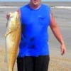 Millard Whitehead of Baytown TX took this 41inch red in the surf on finer mullet then released it