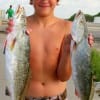 Noah Bain of Splendora TX took these nice trout in the surf on mirror lures.