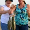 Mom and Daughter- Helen Lutke with Linda Costanzo of Conroe tethered these nice trout on soft plastics.