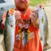 Shane Perrique of Hampshire, TX nailed these nice trout on finger mullet.