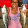 Kaye Wilson of Houston took these nice trout on a mirror lure.