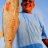 Mike Ryan of Batson, TX caught this big red on finger mullet.