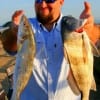 Brian Bowers of Dayton, TX took this nice trout and drum on shrimp.