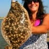 Darla Fannette of Vidor TX caught this big flounder on finger mullet.