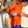 Birthday Dad Ramone Espinoza of Pasadena, TX fished for reds with sons- Armanna from IN and Jr from Fla .