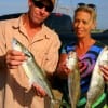 Pat Coates and Sharon Barker of Kountze, TX took these mackerel and specks on finger mullet.