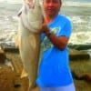 Bill Hoa took this bull redfish off the Rollover jetty.