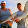 Fishing buds Jerry McAllester and Mike Goff fished cut mullet to wrangle this 25inch and 38inch redfish on cut mullet.