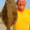 Cecil Price of Dennison TX nabbed this nice flounder on finger mullet.