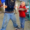 It was COLD last night says Hunter and Dealen Hagler while holding up their trout.