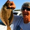 Flounder meets Barbara Singleton of Winnie, TX who fished a finger mullet.