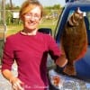 Joan Dominick of Laffeyette,LA took this 18inch flounder on a mud minnow.
