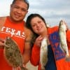 Fishing artificials for the first time, Dan Luangpakdy with Jessica Apple of Houston took these nice flounder and specks.
