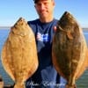 J.W. Butler of Vidor TX landed these 21 and 22 inch flounder on Berkley Gulp.