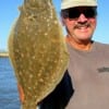 Gilchrist, TX angler Jim Choate landed this big flounder fishing Berkley Gulp.
