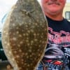 Darryl Dykes of Zavalla, TX caught this chunky flounder on Berkle Gulp.