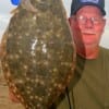 Jim Hosea of Cold Spring, TX nabbed this 20inch flatfish on Berkley Gulp.
