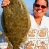 A whopping 24 inch flounder for Lynn Owens of Elgin, TX she caught on a Ms. Nancy Mud Minnow.