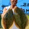 GG Randolph of Liberty, TX took these 20 and 22 inch flounder on soft plastics.