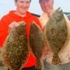 Grandpa and grandson, Don Trant and Don Griffin of LaPorte, TX caught these three nice flounder on soft plastic.