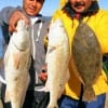 The Corona's of Dayton, TX took these nice red and flounder on finger mullet.