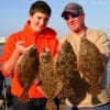 Grandpa and grandson, Donald Giffen and Donnie Trant of LaPorte, TX took these nice flounder on berkley gulp.