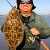 Berkley Gulp took this 20 inch flounder for bay wader Kong Yang of Austin, TX.
