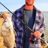 Robert Pratt of Huntsville, TX landed this nice drum fishing a miss nancy shrimp.