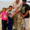 The Aldridge family of  Magnolia,  TX support their dads drum catch he caught on a miss nancy  shrimp.