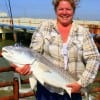 Carla Hadly of Houston  caught and released this 35 inch BULL redfish she caught on shrimp.