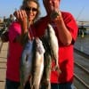 Felix and Sharon Barker of Kountze, TX nightfished with plastics to catch these nice specks.