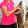 Terrica LaFlour of Liberty, TX caught and released her biggest fish ever , a 36inch- 27lb drum.
