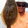 Andre Simmons of Houston landed this nice flounder while fishing with a miss nancy shrimp.