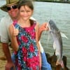 Darren Morrow helps Kayleigh Well's of Katy, TX with her nice gafftop caught on cut bait.