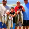 Father and Son fishing trip, The Creel family from Hardin teamed up with the Hargrave family of Dayton, TX for a 6am surf wading venture for trout.