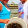 Bucket O Crabs caught by Jasmine Reynolds and Leslie Brock of Liberty, TX while stringing miss nancy chicken necks.