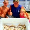 Sourlake, TX anglers, The Louvier Family boxed up a nice mess of croaker fishing miss nancy shrimp.