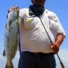 Port Bolivar angler Don Kernan hooked this 24inch speck from the surf on a mirror lure.