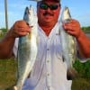 Lois Rodriguez of Old River TX fished the early tide with a rattle trap for these nice specks