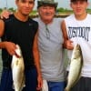The Tijerina Family of Baytown TX caught these two 20 plus inch trout on finger mullet