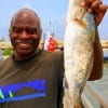 Larry Covington of Houston took this nice trout on cut skip-jack
