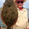 A 21 inch flounder took the shrimp that Thomas Crim of Jacksonville TX offered