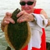 A nice flounder for Betty Elliot of Houston while fishing a finger mullet