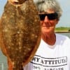 Barbara Singleton of Winnie TX took this nice flounder on a finger mullet