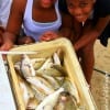 Chasity and Rayven Gambler of Houston boxed up this amazing croaker catch for supper-- ALL ARE INVITED!!