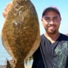 Cypress TX angler Jaime Lopez took this nice flounder on a finger mullet