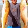 Dominick Sanchez of Dallas snatched up these 24 and 27 inch slot reds on finger mullet